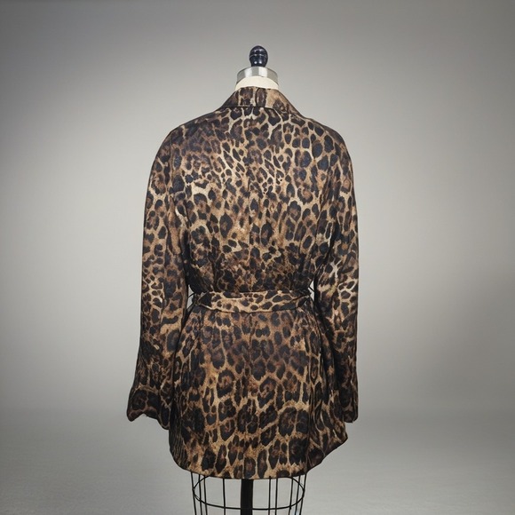 ZARA WOMAN  ANIMAL PRINT JACQUARD BLAZER ZW COLLECTION LEOPARD SIZE SMALL - Picture 4 of 12